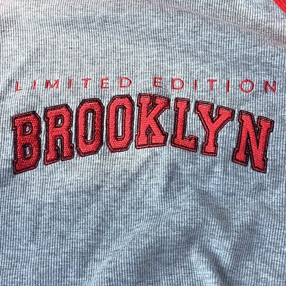 “Limeted edition Brooklyn “ Red and grey long sleeve tee - Picture 2 of 5